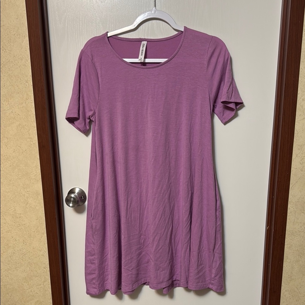 Zenana Premium Purple Women's Dress Size Large